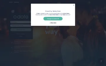 Screenshot of the C-Date website