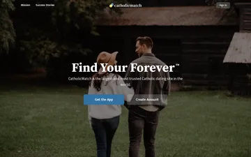 Screenshot of the CatholicMatch website