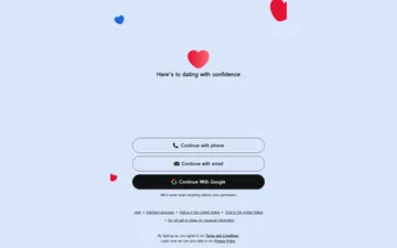 Screenshot of the Chat and Date website