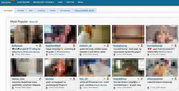 Screenshot of the Chaturbate website