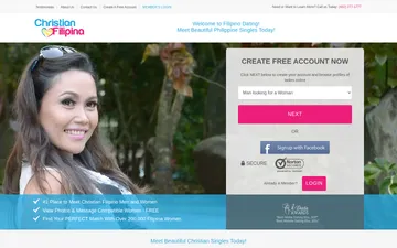 Screenshot of the Christian Filipina website