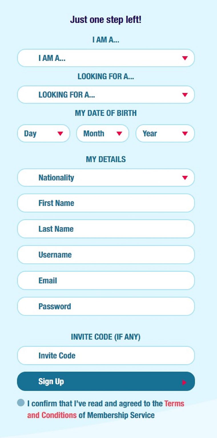 Date British Guys Registration