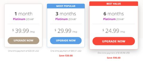 Screenshot of the EthiopianPersonals prices