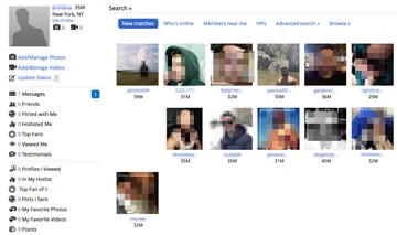 Screenshot of the GayFriendFinder website