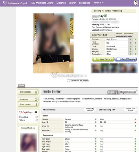 IndonesianCupid Profile