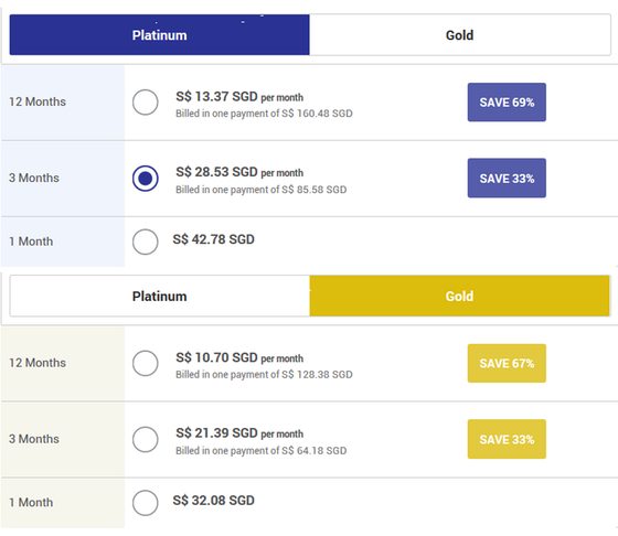 Screenshot of the Interracial Cupid prices