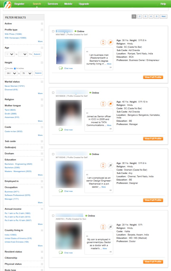 kerala matrimoney how it works
