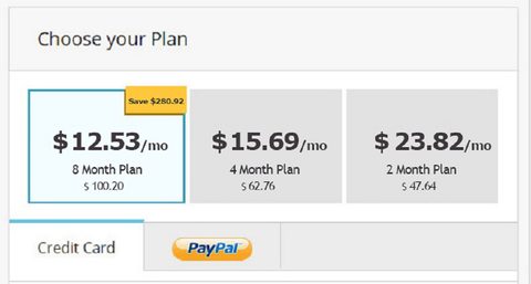 Screenshot of the Plenty of Fish prices