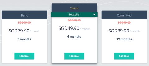 Screenshot of the Singles50 prices