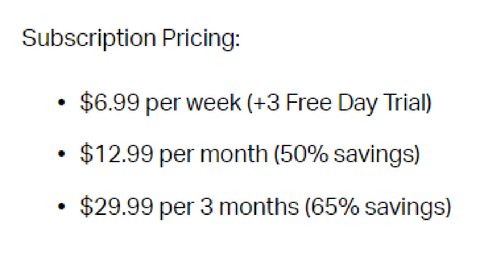 Screenshot of the S'More prices
