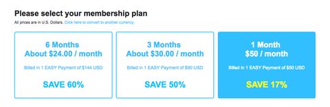 Screenshot of the SugarDaddyMeet prices