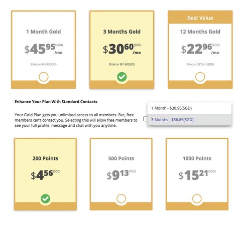 Screenshot of the SwapFinder prices