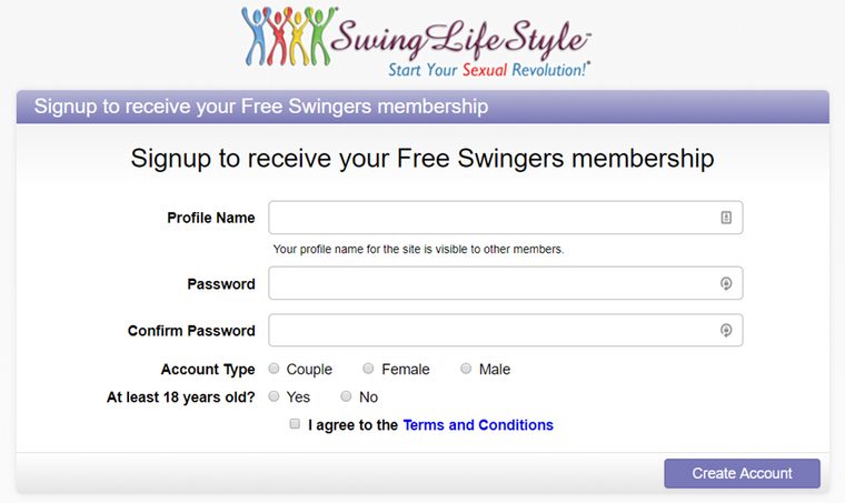 Swing Lifestyle Registration