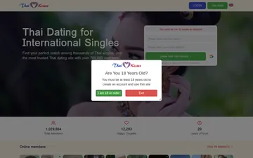 Screenshot of the ThaiKisses website