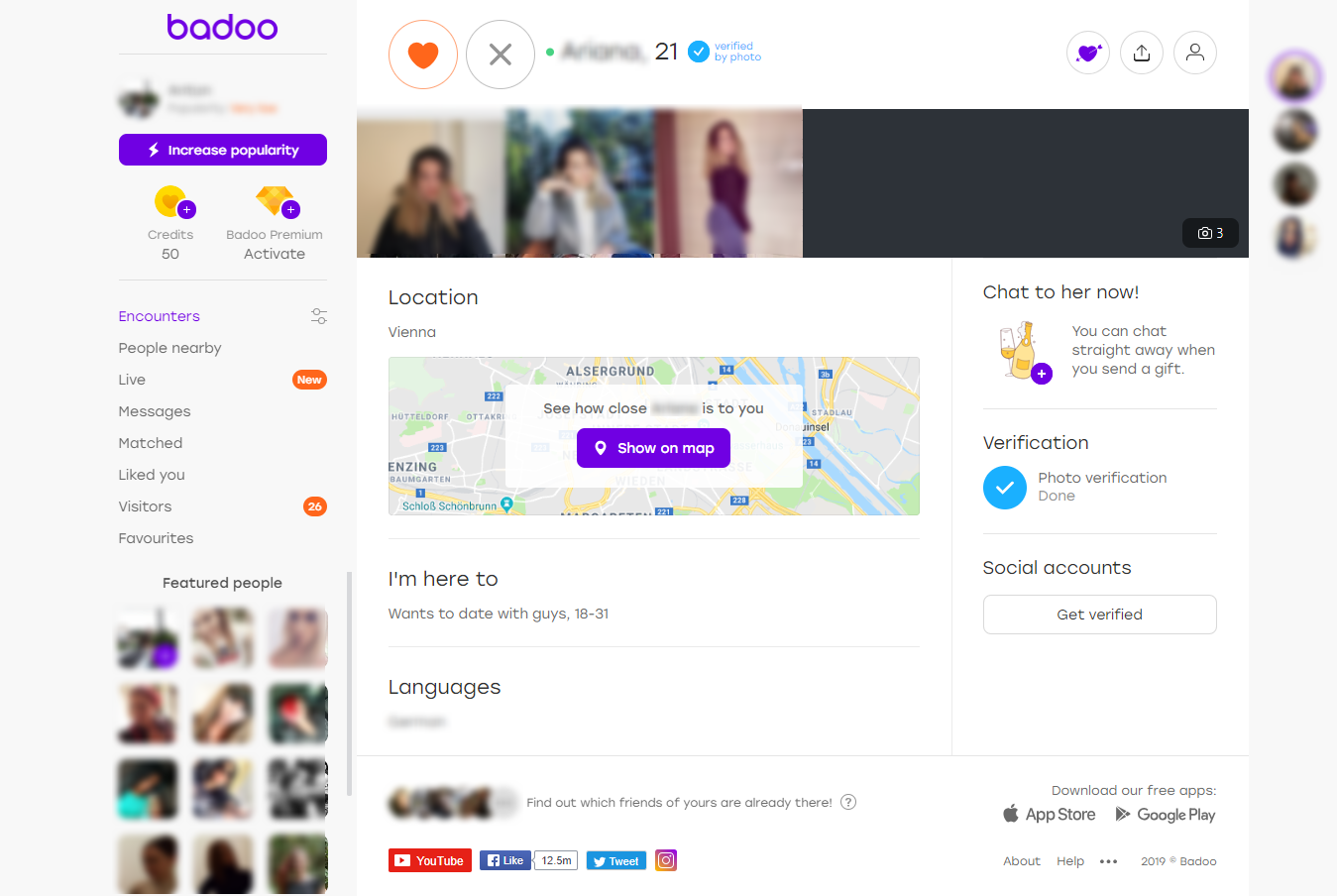 Credits free badoo How To